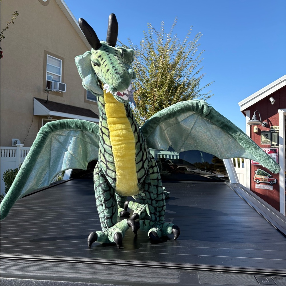 Melissa & Doug Green and Yellow Dragon Plush